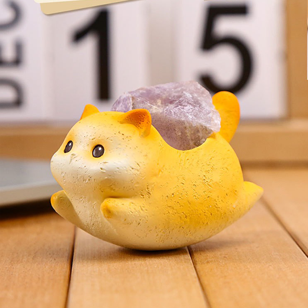 VIVAGFT™Crystal Cat Wobblers – Zen Kitty with Healing Energy